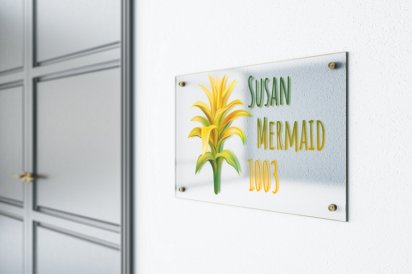 Sleek Acrylic Door Name Plates Ooclas   OOC190DP 1 