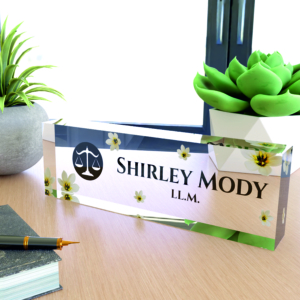 Advocate Desk Name Plate Acrylic