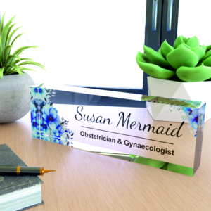 Modern Acrylic Name Plate for Gynecologist