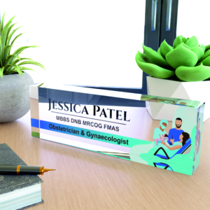 Gynecologist Doctor Desk Name Plate