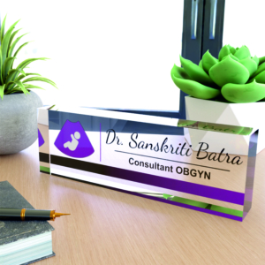 Doctor Acrylic Name Plate for Gynecologist