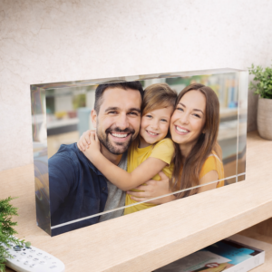Customized Photo Print Acrylic Block Frame, Size 12 X 6 X 1.25 Inches