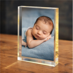 Custom Photo Print Acrylic Block Frame, Size 12 X 6 X 1.25 Inches