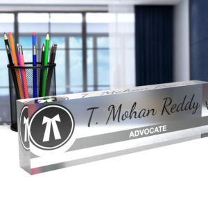 Frosted Nameplate for Lawyer/Advocates