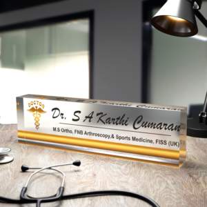 Frosted Nameplate for Doctors