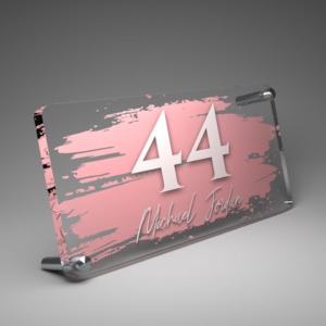 Cheeky Pink Brush Effect House Nameplate