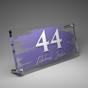 Love Lavender Brush Effect House Nameplate