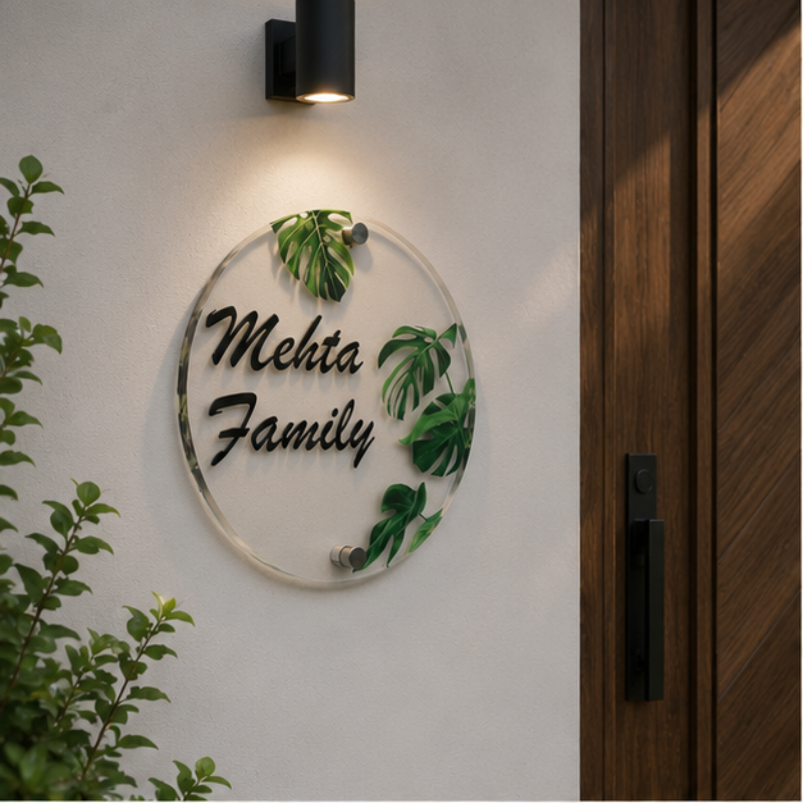 Custom Round Door Name Plates | Premium Laser Cut Door Name Plates