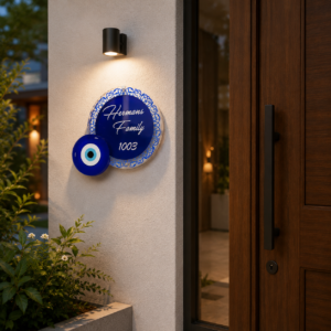 Evil Eye Name Plate | Custom Acrylic Door Name Plates