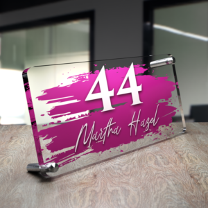 Purple Majesty Brush Effect House Nameplate