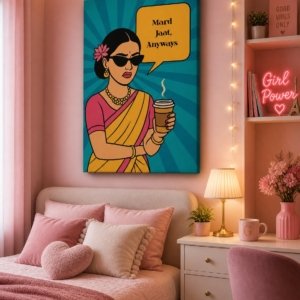 Funny Typography Quote Canvas Wall Art Print