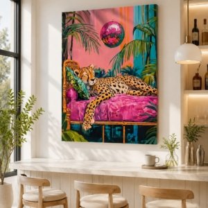 Luxury Wildlife Cheetah Design Canvas Print Wall Art