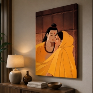 Shree Sita Ram Divine Couple Canvas Print Wall Art