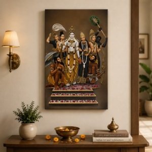 Lord Shree Ram Divine Royal Canvas Print Wall Art