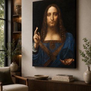 Salvator Mundi Art UV Spot Canvas Print Wall Art