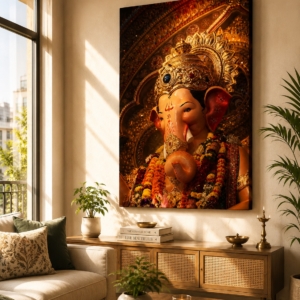 Lalbaugcha Raja Shree Ganesh Canvas Print Wall Art