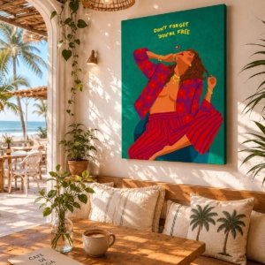 Don't Forget You're Free Bedroom Decor Canvas Print Wall Art
