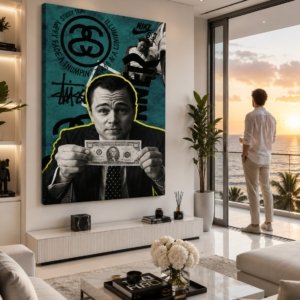 The Wolf of Wall Street Money Mindset Wall Art Canvas Print