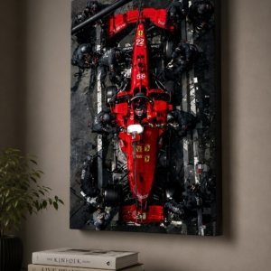 F1 Racing Car Design Canvas Print Glossy Effect Wall Art