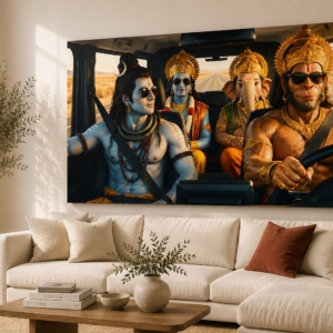 Modern Devotional Art | Glossy Effect Canvas Print Wall Art