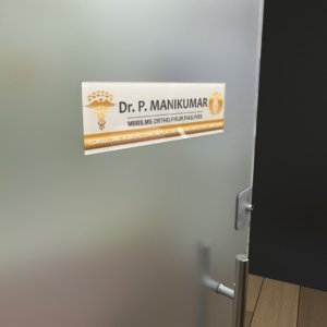 Custom Acrylic Doctor Cabin Door Name Plate with Adhesive 12 x 4 Inch
