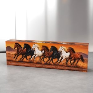 Multi Color 7 Running Horses Premium Vastu Decor