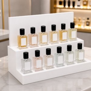 White Acrylic Perfume Display Box for Shops & Retail Stores 40 X 34 CM