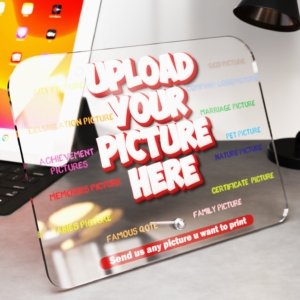 Personalized Acrylic Photo Print for Desk | Upload Your Photo 8 x 6 Inch