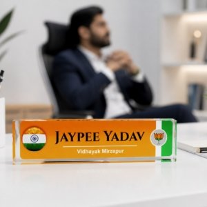 Custom Acrylic Name Plate for BJP