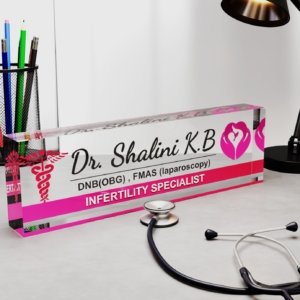 Laparoscopic Surgeon Desk Name Plate for Doctors
