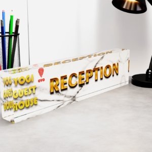 Reception Desk Name Plate for OYO Hotels