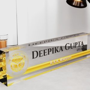 Custom Desk Nameplate for UP Government