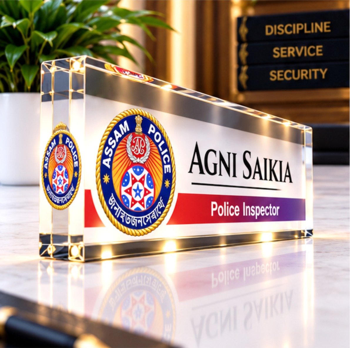 Assam Police Officers Name Plate - Image 3