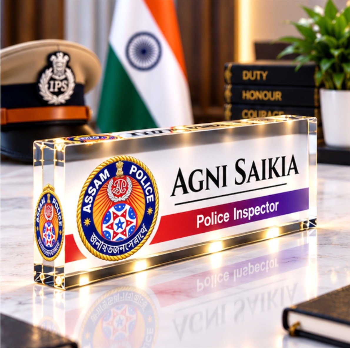 Assam Police Officers Name Plate - Image 1