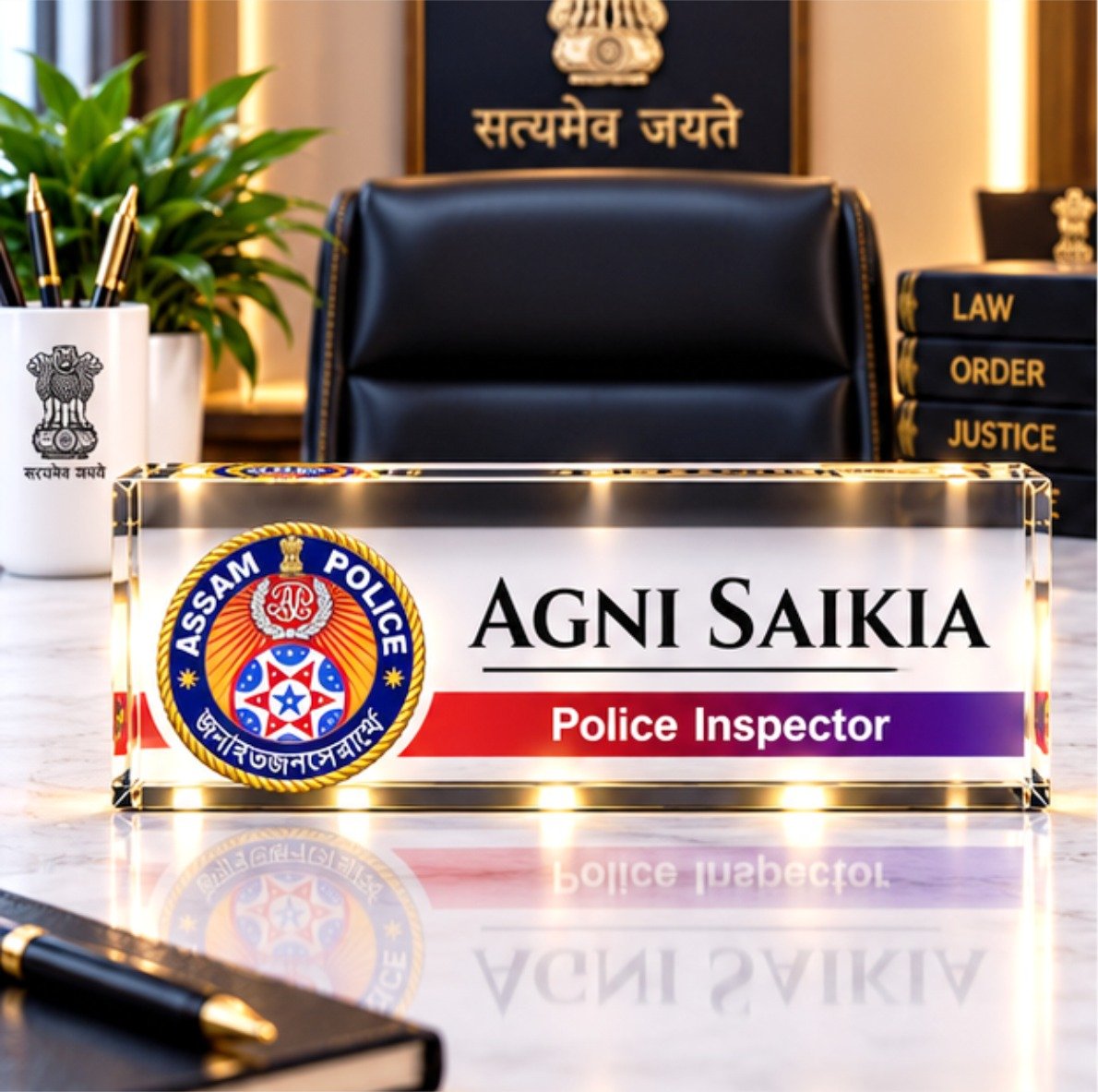 Assam Police Officers Name Plate - Image 2