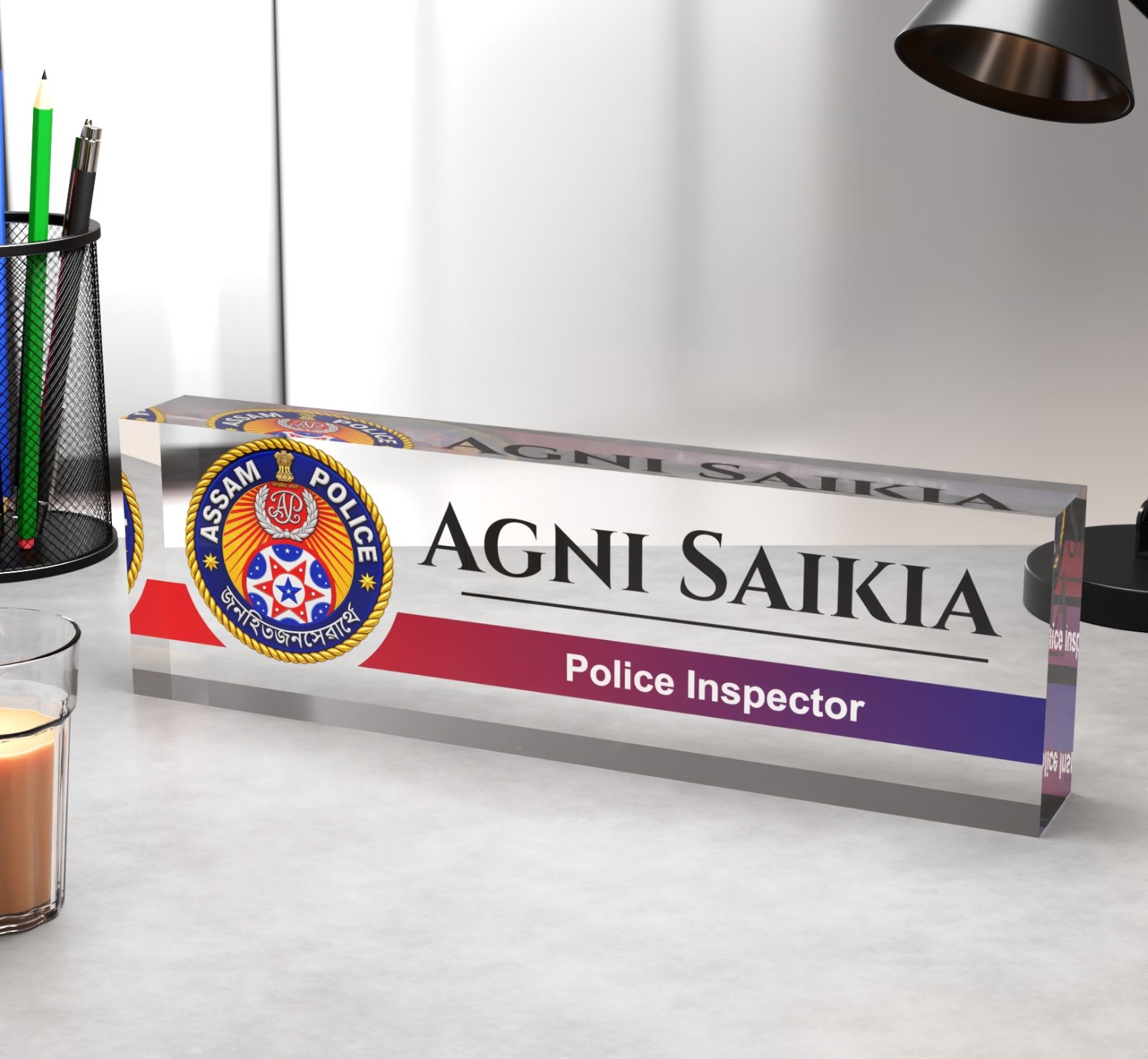 Assam Police Officers Name Plate - Image 10