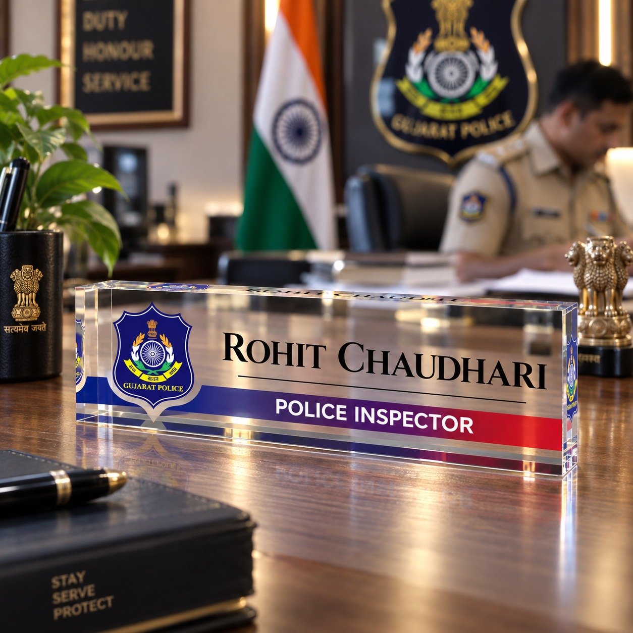Gujarat Police Officers Name Plate - Image 1