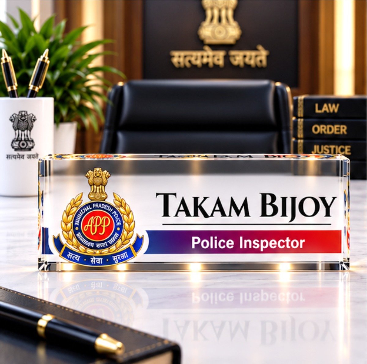 Arunachal Pradesh Police Officers Name Plate - Image 1