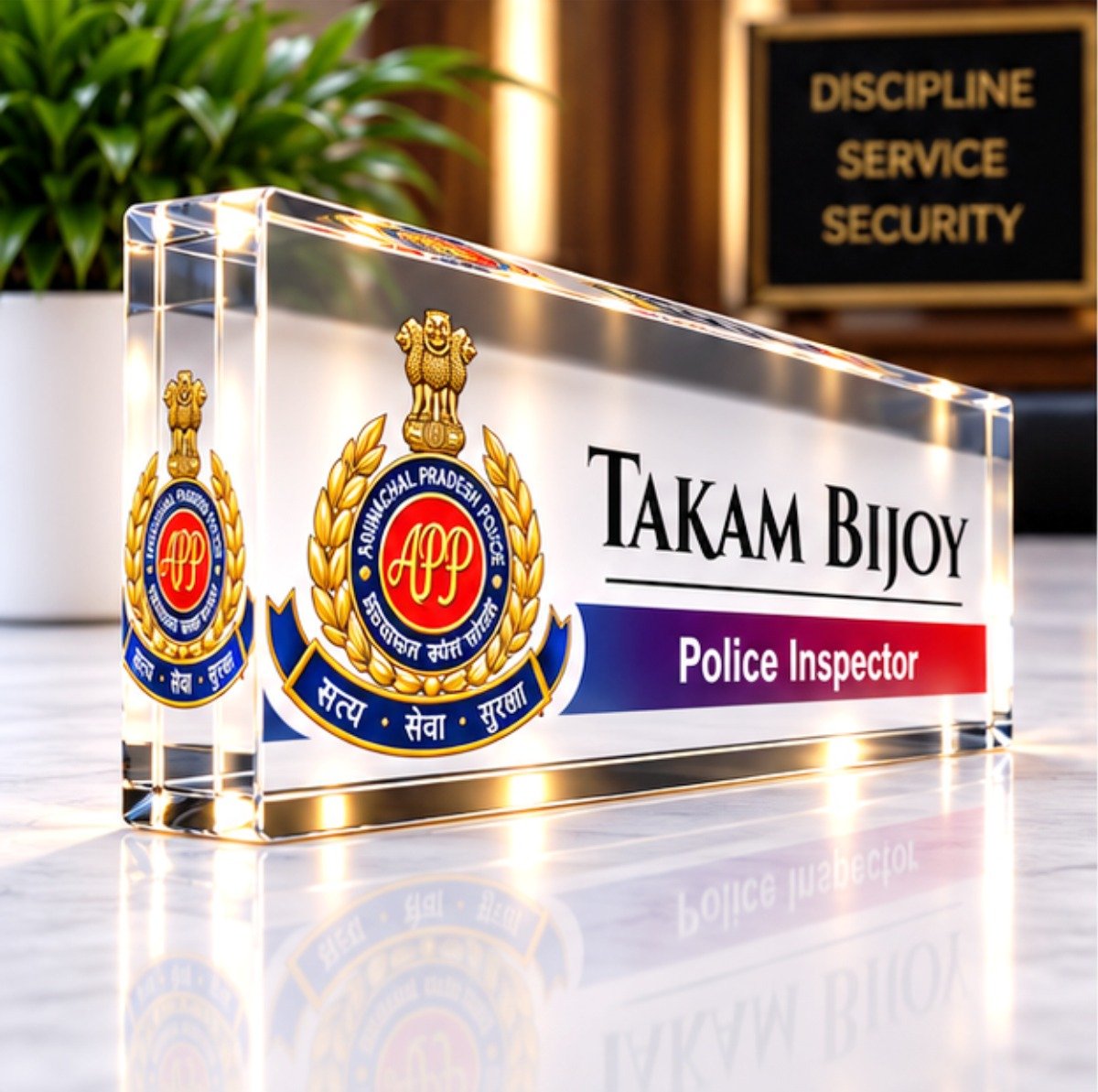 Arunachal Pradesh Police Officers Name Plate - Image 2