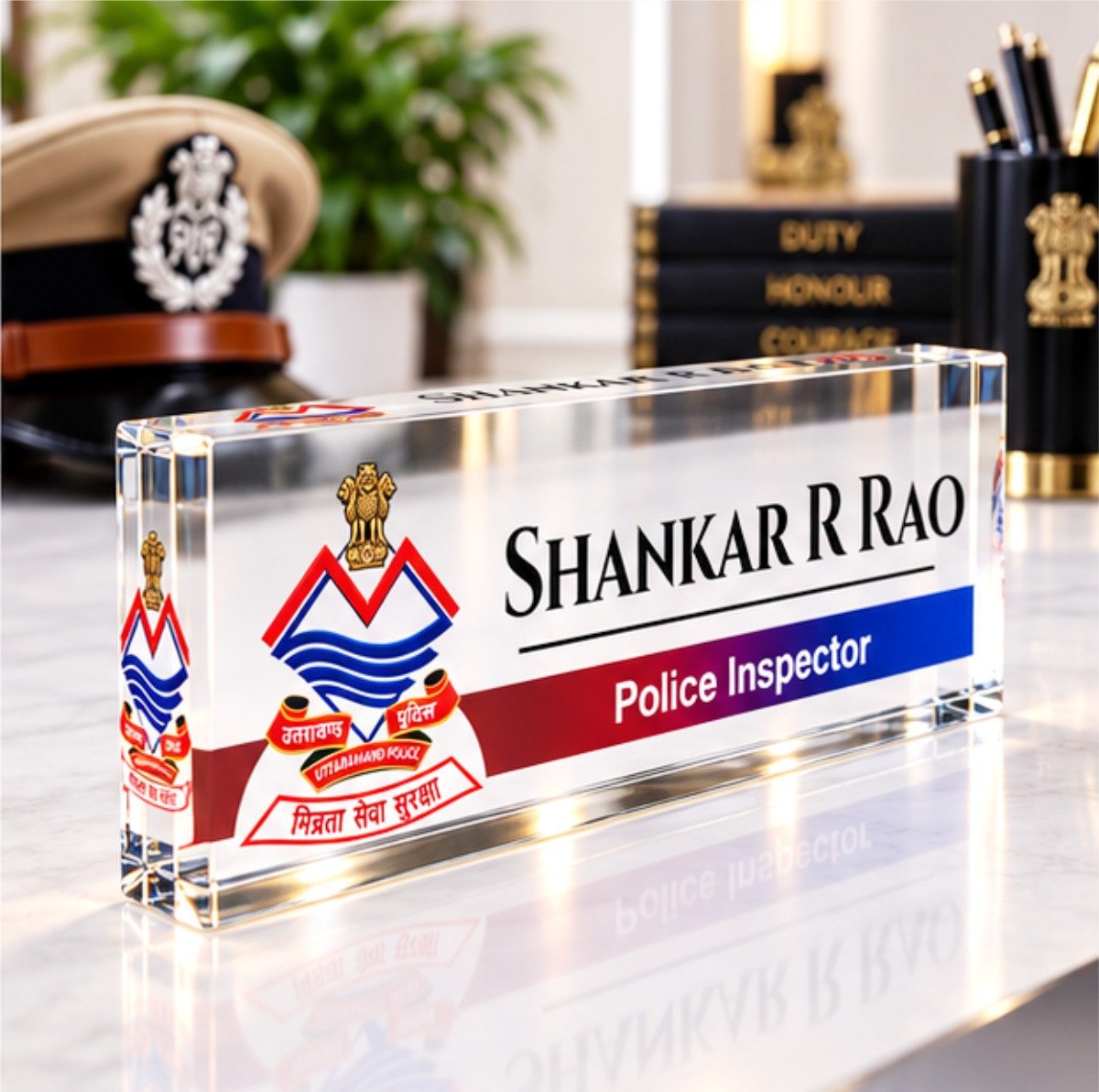 Uttarakhand State Police Officers Name Plate - Image 1